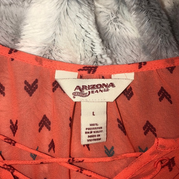 Orange Pattern Bright Blouse - Picture 4 of 5